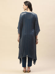 Sequin Work Georgette Kaftan Kurta With Pants