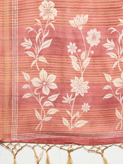 Digital Printed Tussar Woven Saree