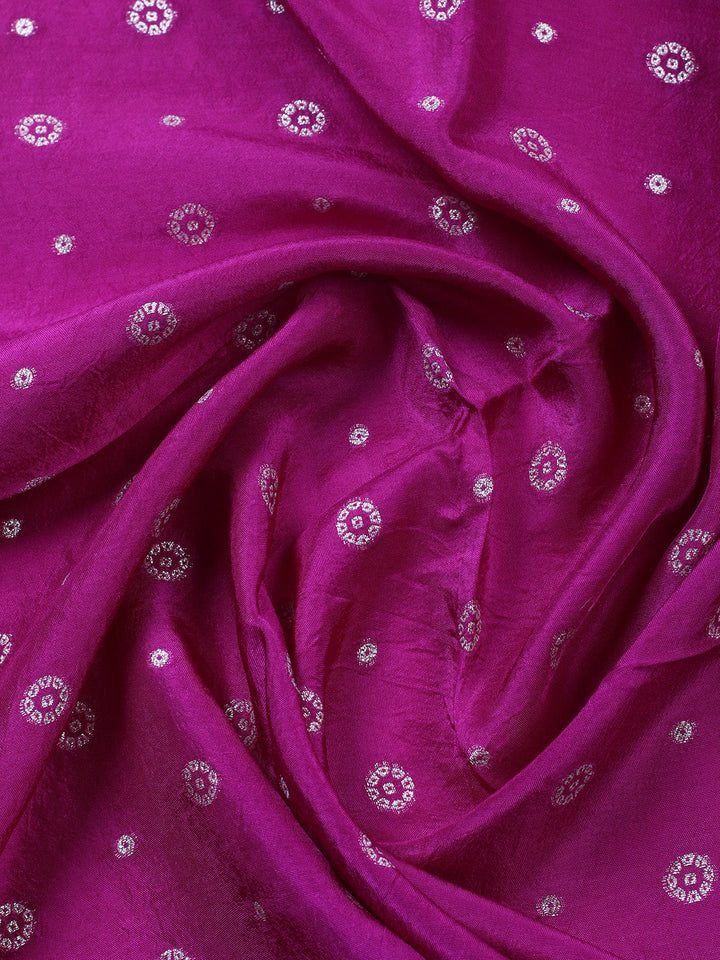 Embroidered Art Silk Unstitched Suit Piece With Dupatta