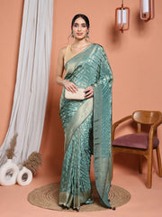 Woven Design Satin Saree