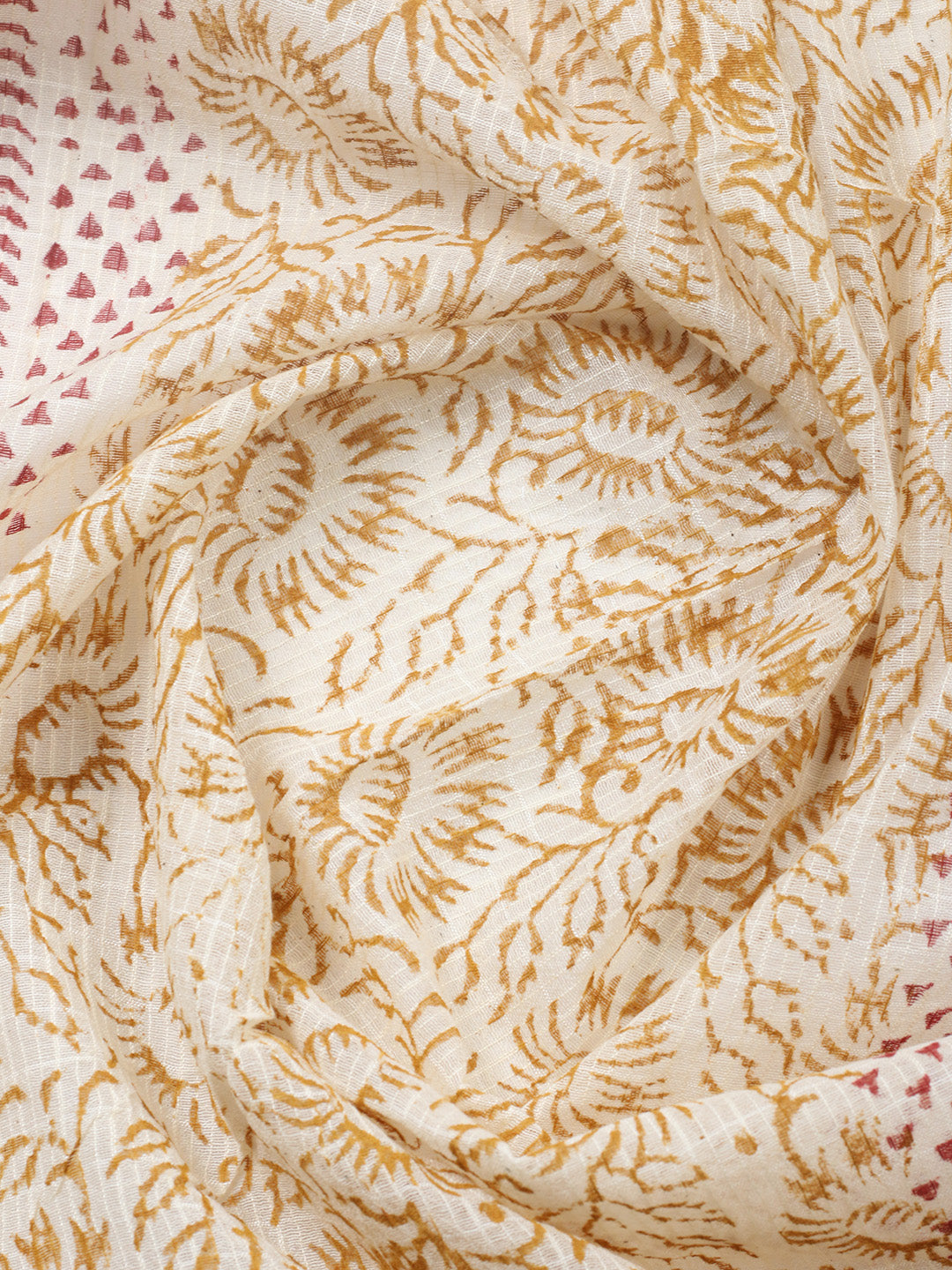Printed Cotton Blend Unstitched Suit With Pant &amp; Dupatta