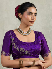 Embelished Satin Saree