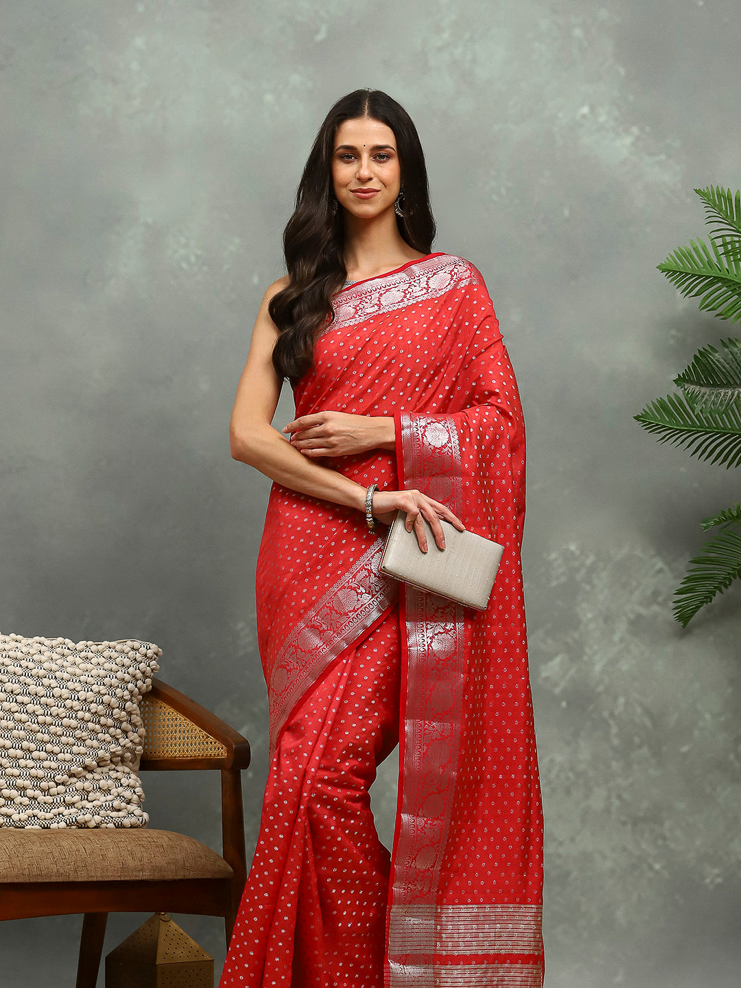 Zaari Border Art Silk Saree