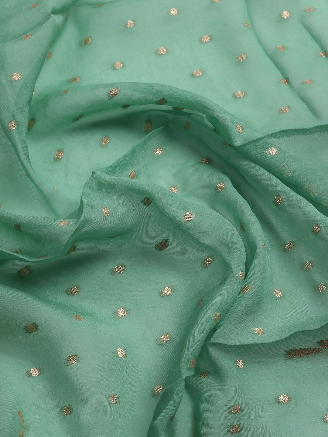 Embroidered Chanderi Unstitched Suit With Dupatta