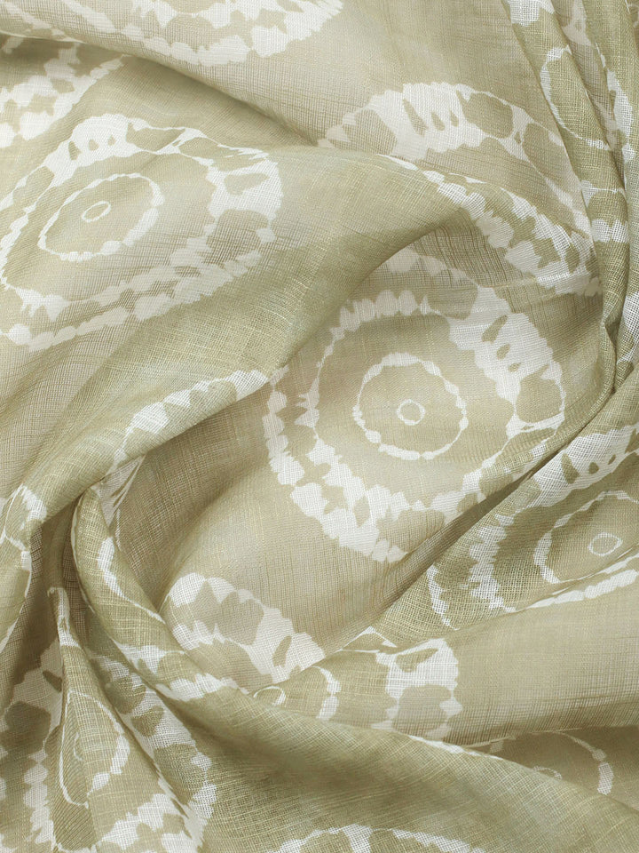 Embroidered Linen Blend Unstitched Suit With Pant Dupatta