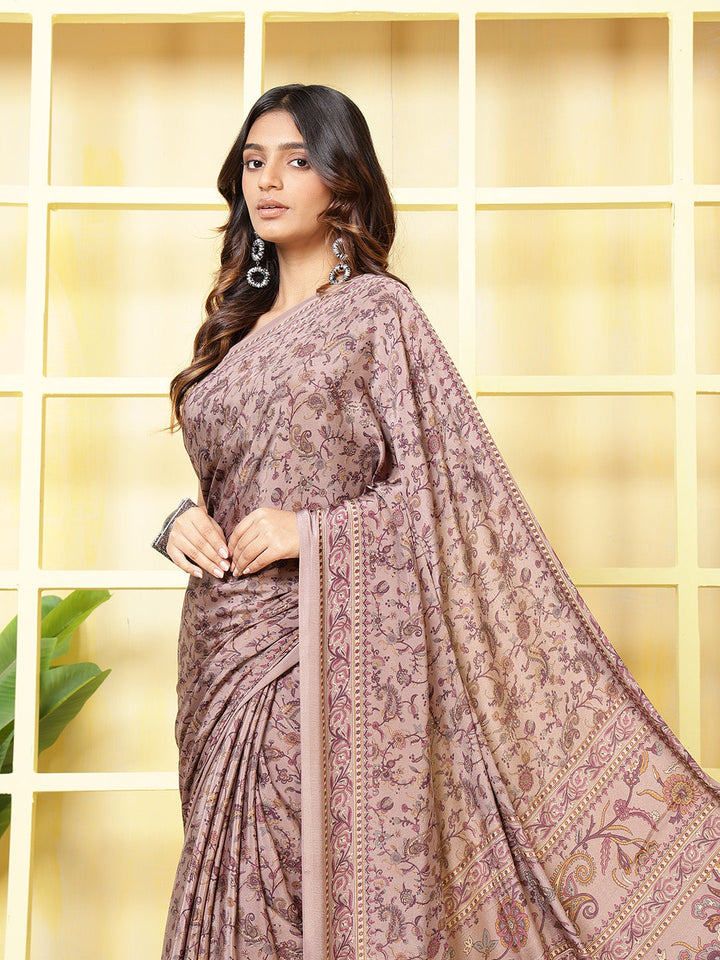 Digital Printed Crepe Saree