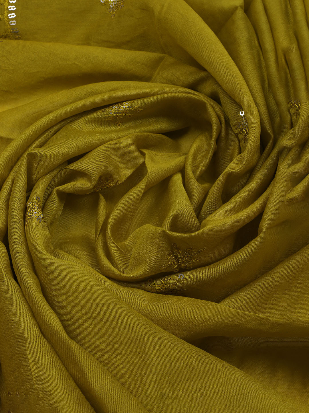 Embroidered Chanderi Unstitched Suit With Dupatta