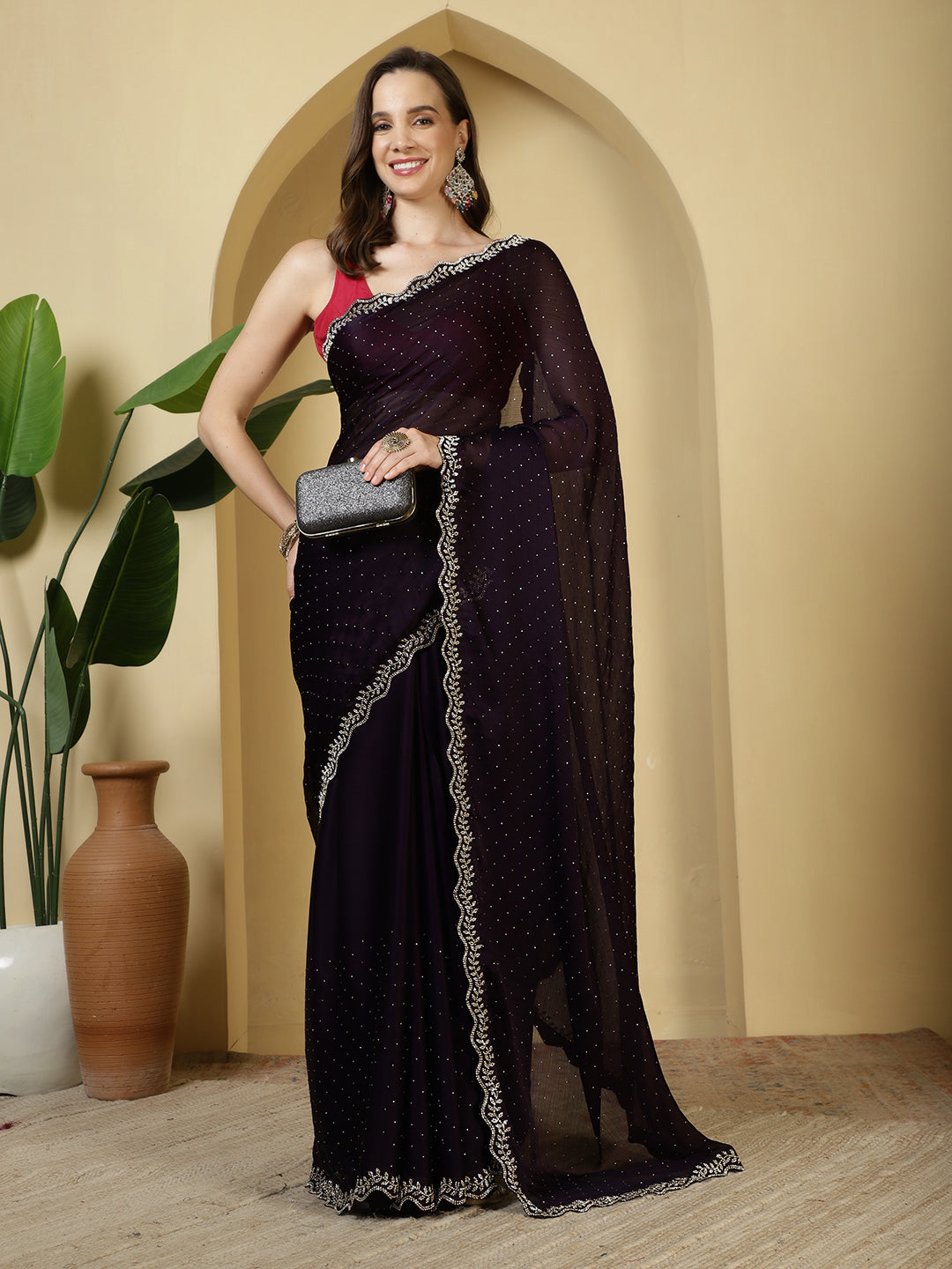 Digital Printed Chiffon Saree