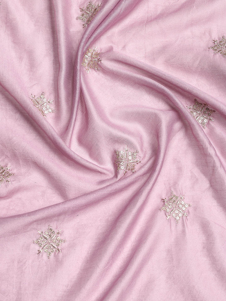 Sequence Work Chanderi Unstitched Suit With Dupatta