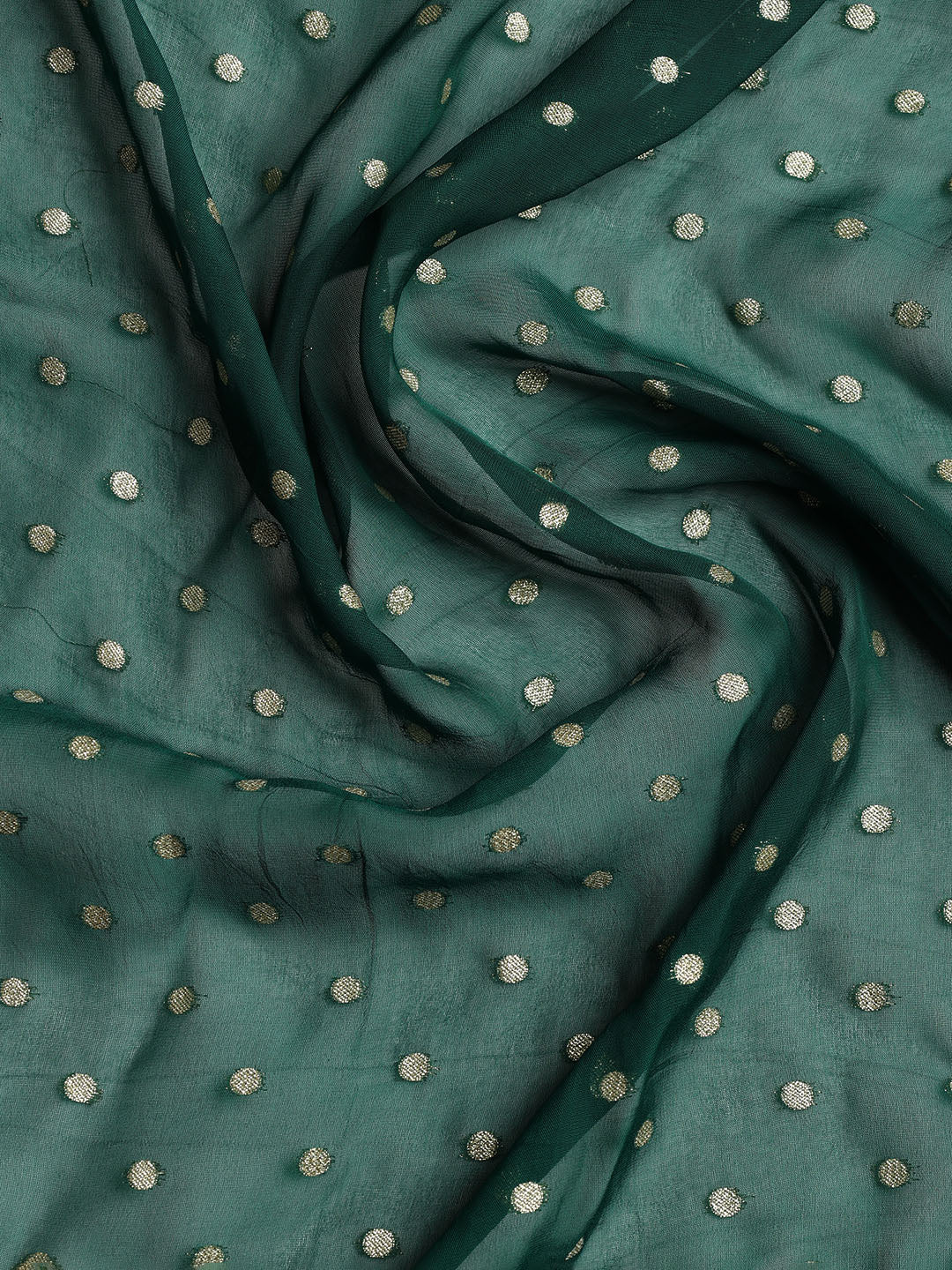Neck Embroidered Chanderi Unstitched Suit With Dupatta