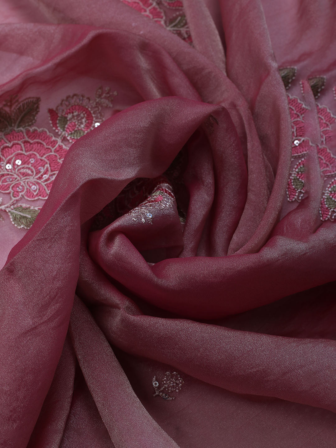 Embroidered Tissue Unstitched Suit With Dupatta