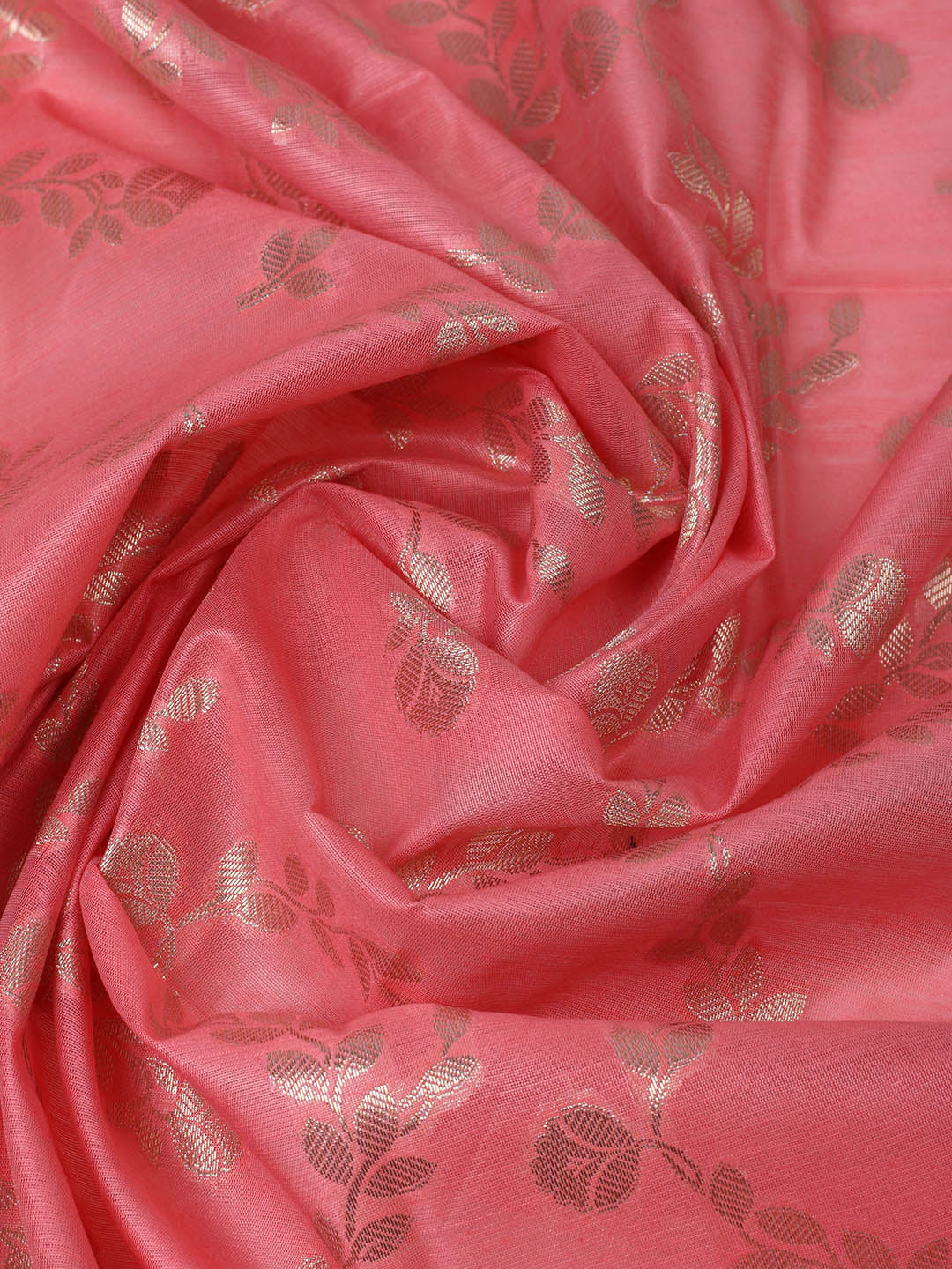 Woven Design Chanderi Unstitched Suit With Pant &amp; Dupatta