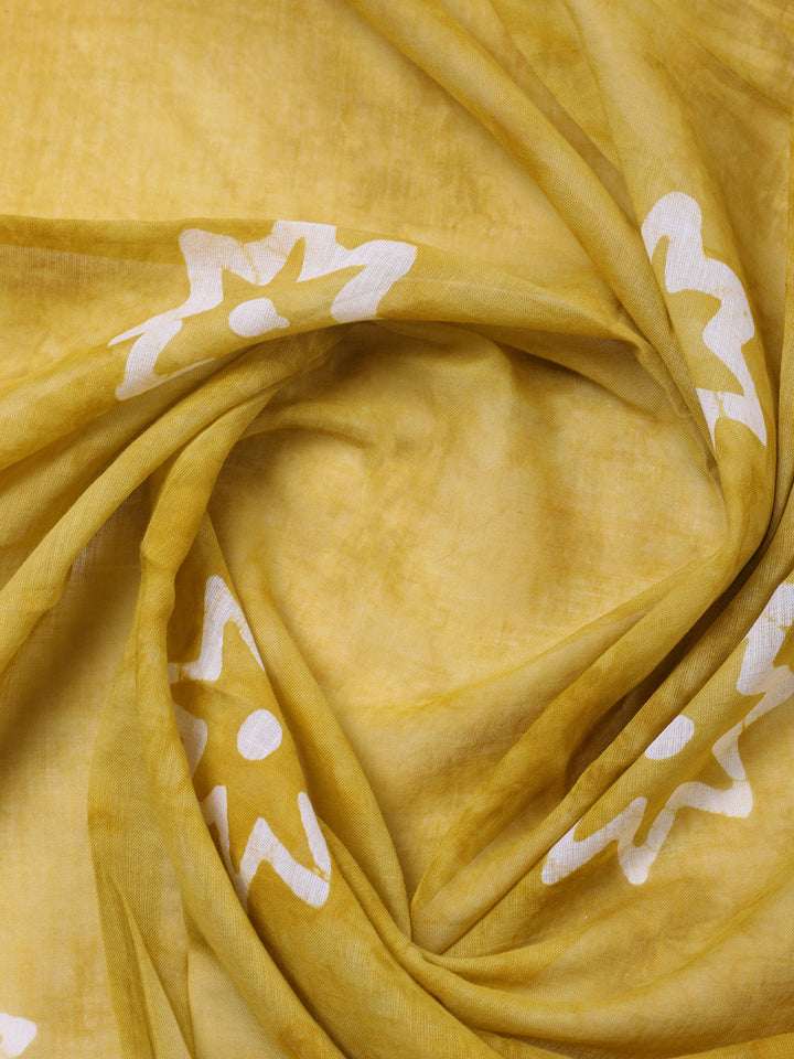 Embroidered Cotton Blend Unstitched Suit With Pant &amp; Dupatta