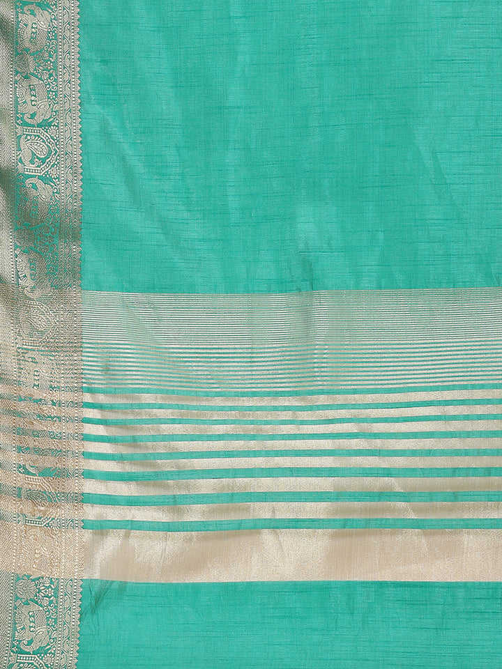 Plain Zari Border Art Silk Saree