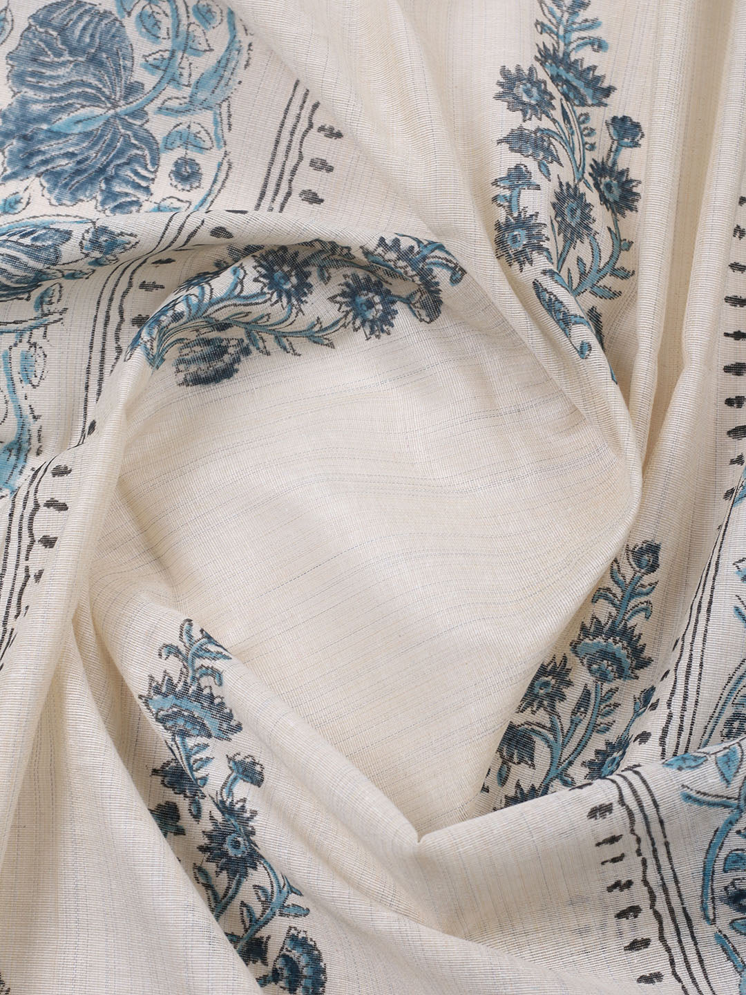 Printed Cotton Blend Unstitched Suit With Pant &amp; Dupatta