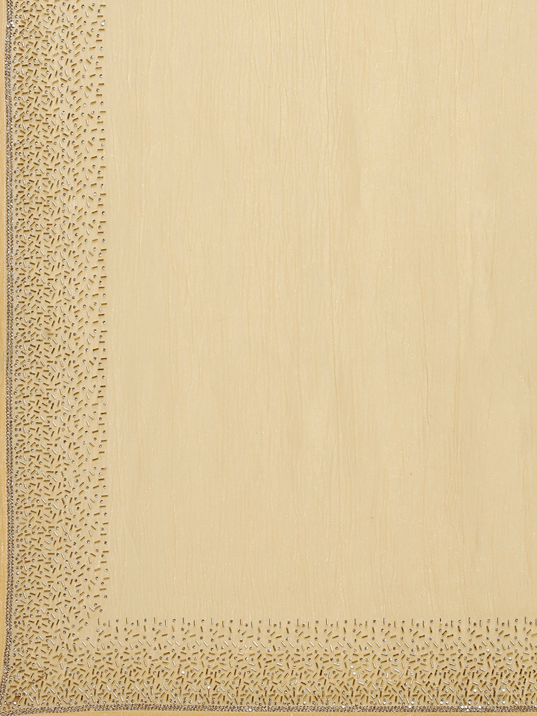 Swarovski Border Art-Chiffon Plain Saree