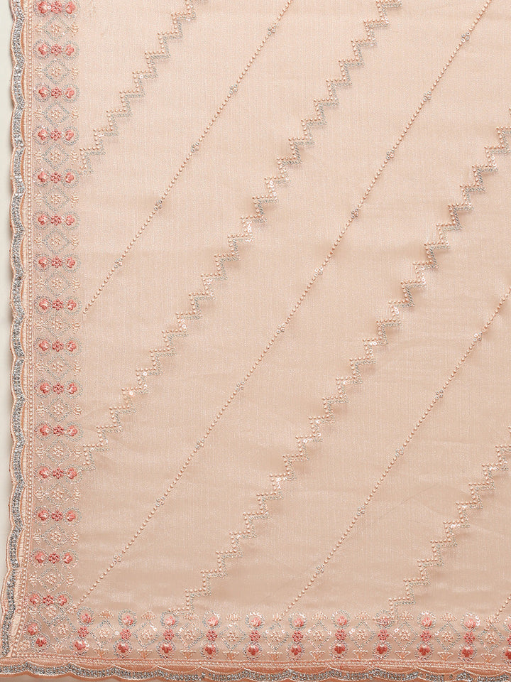 Stone Work Art Chiffon Saree