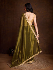 Stone Embroidery Tissue Saree