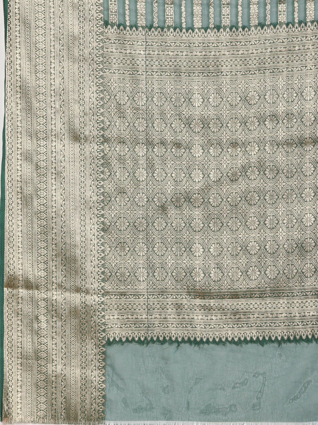 Zari Border Woven Georgette Saree