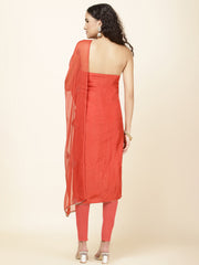 Neck Embroidered Handloom Unstitched Suit With Dupatta