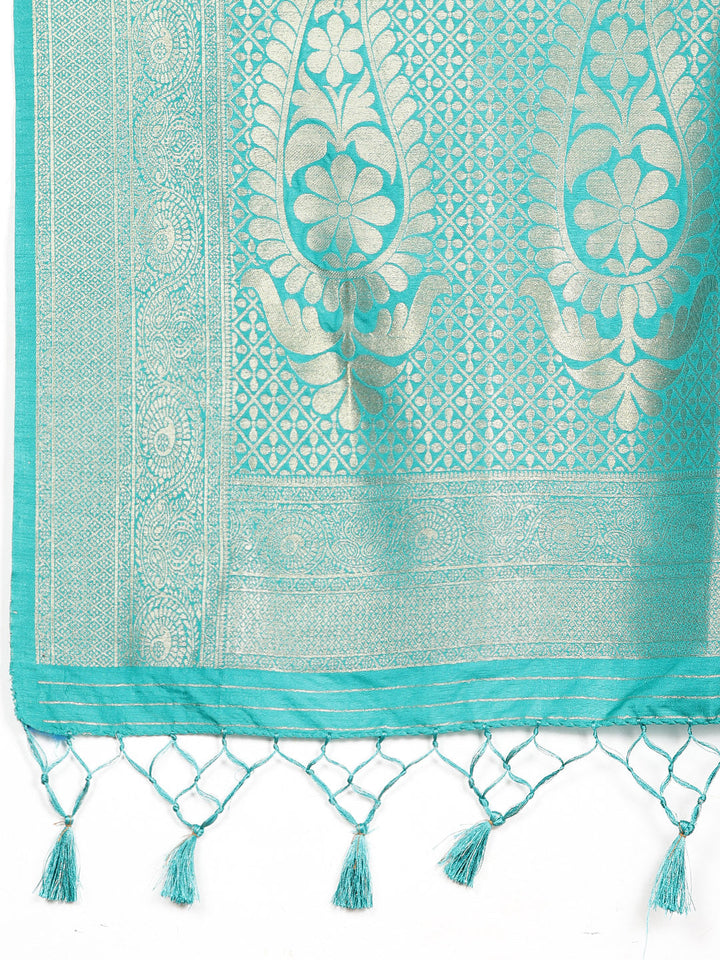 Zari Jaal Woven Art Silk Saree