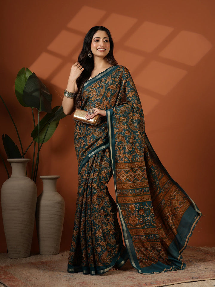 Digital Printed Art Silk Saree