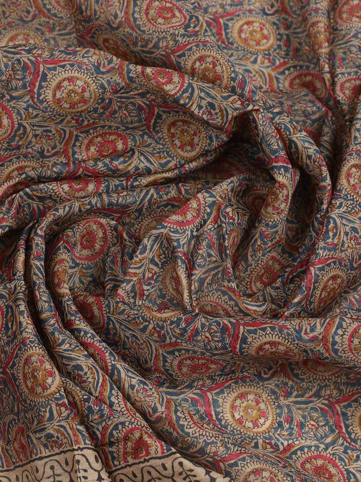 Embroidered Tussar Unstitched Suit With Dupatta