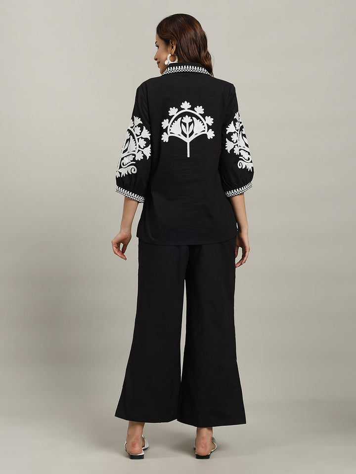 Printed Cotton Blend Kurta With Palazzo