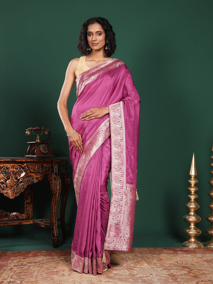 Woven Design Cotton Blend Saree