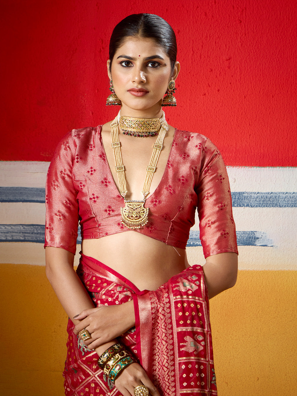 Abstract Print Georgette Saree