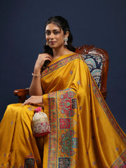 Digital Printed Art Silk Unstitched Suit With Pant & Dupatta