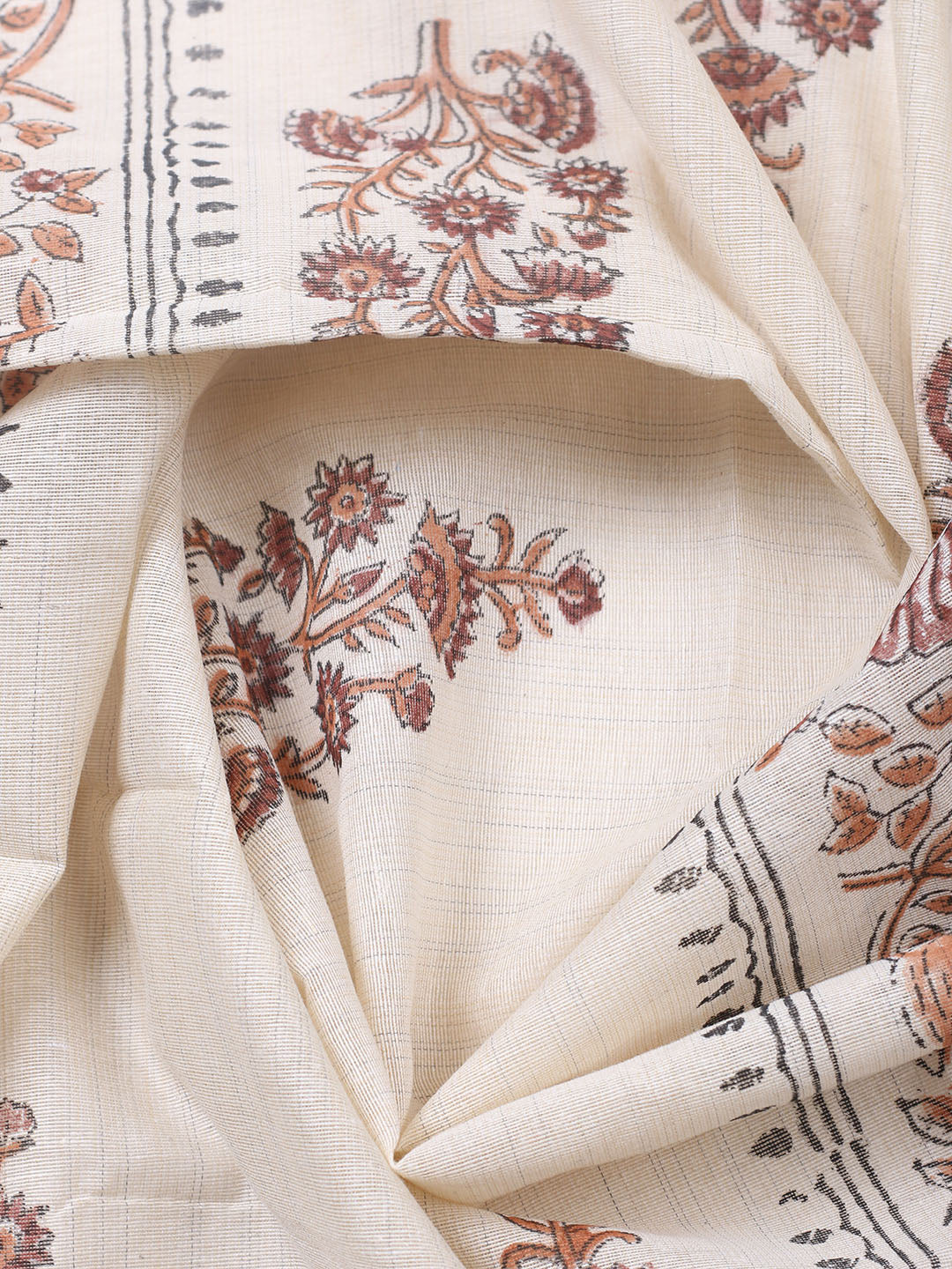 Printed Cotton Blend Unstitched Suit With Pant &amp; Dupatta