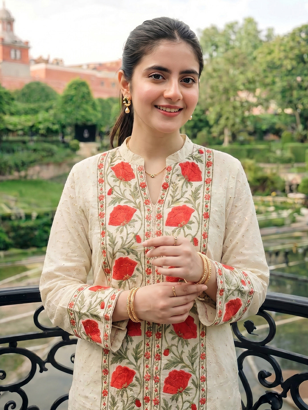Printed Cotton Blend Kurta Set