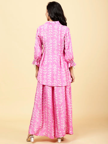 Printed Muslin Kurti With Palazzo