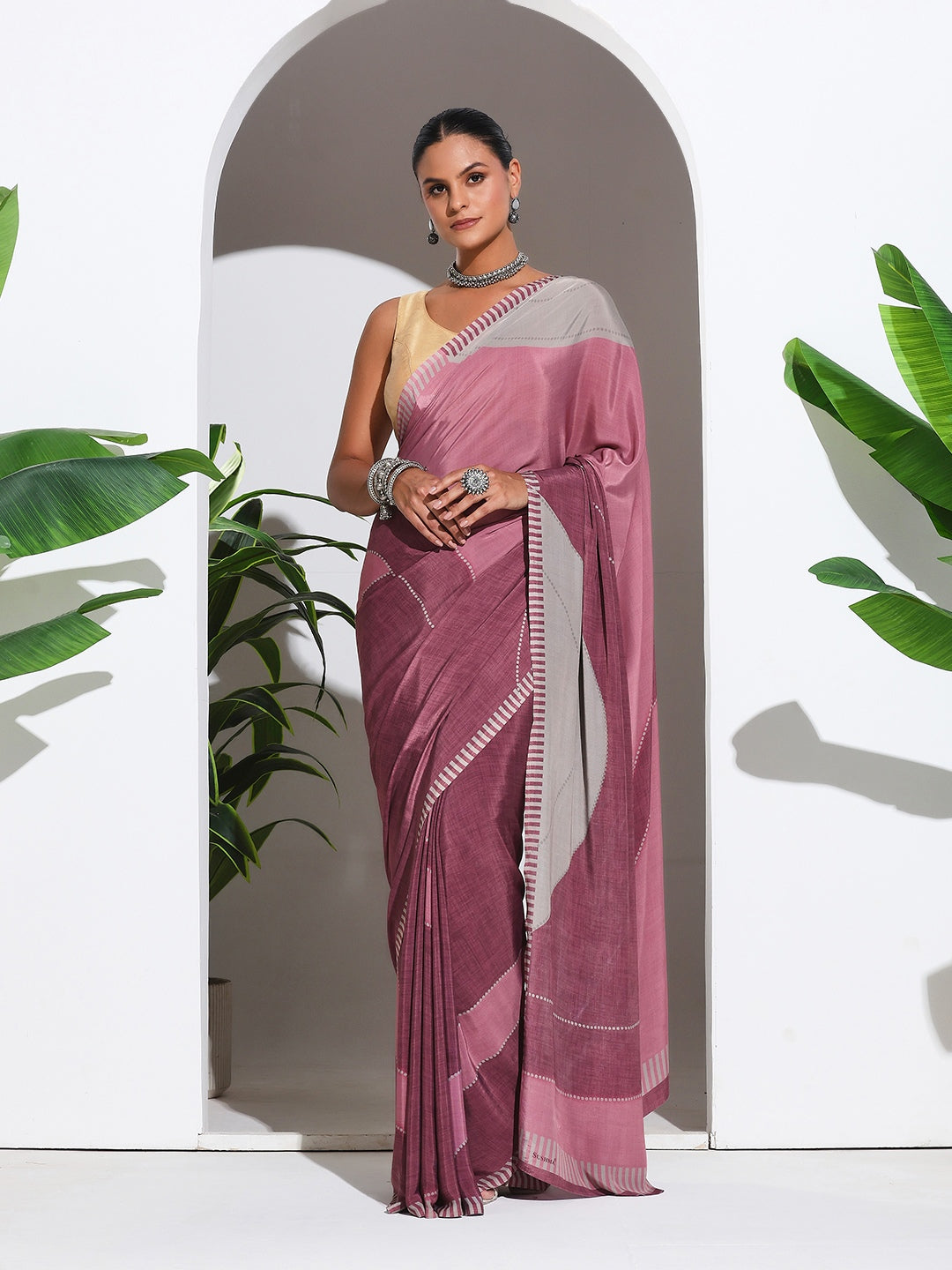 Digital Printed Crepe Saree