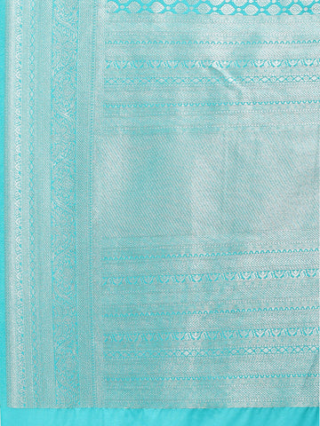 Zari Border Booti Woven Handloom Saree