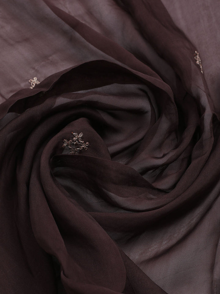 Embroidered Chanderi Unstitched Suit With Dupatta