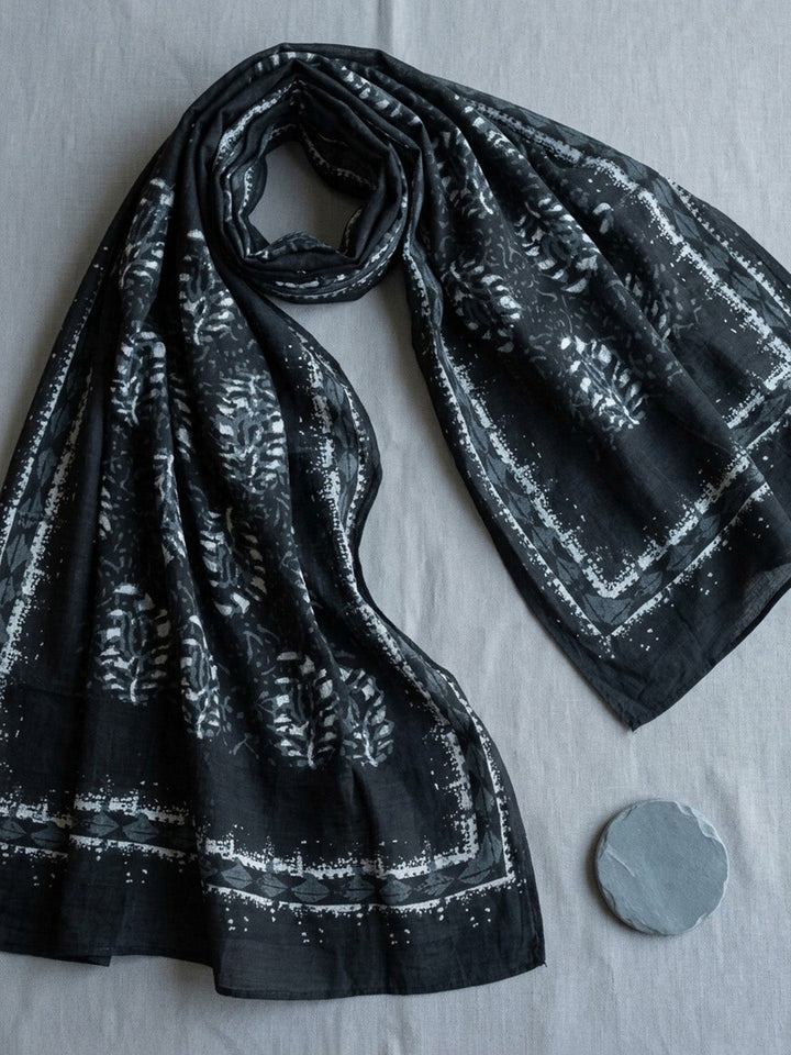 Embroidered Cotton Blend Unstitched Suit With Pant &amp; Dupatta