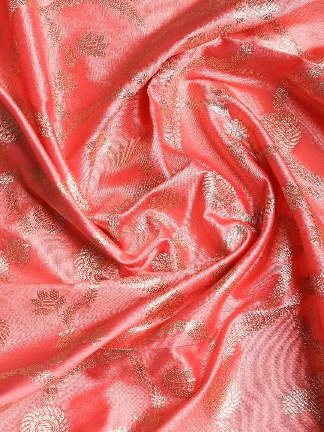 Woven Banarasi Chanderi Unstitched Suit With Dupatta