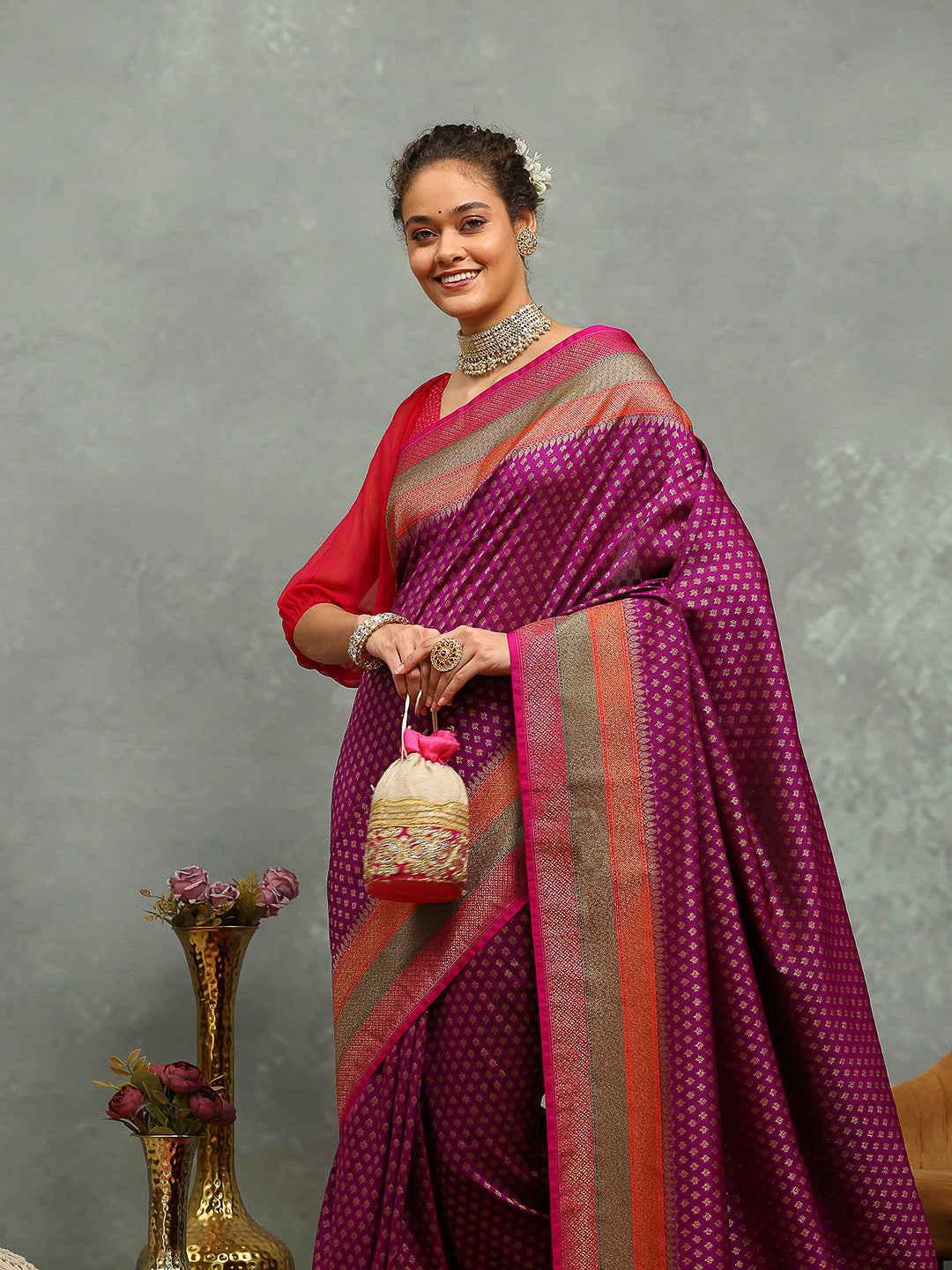 Wovn Border Art Silk Saree