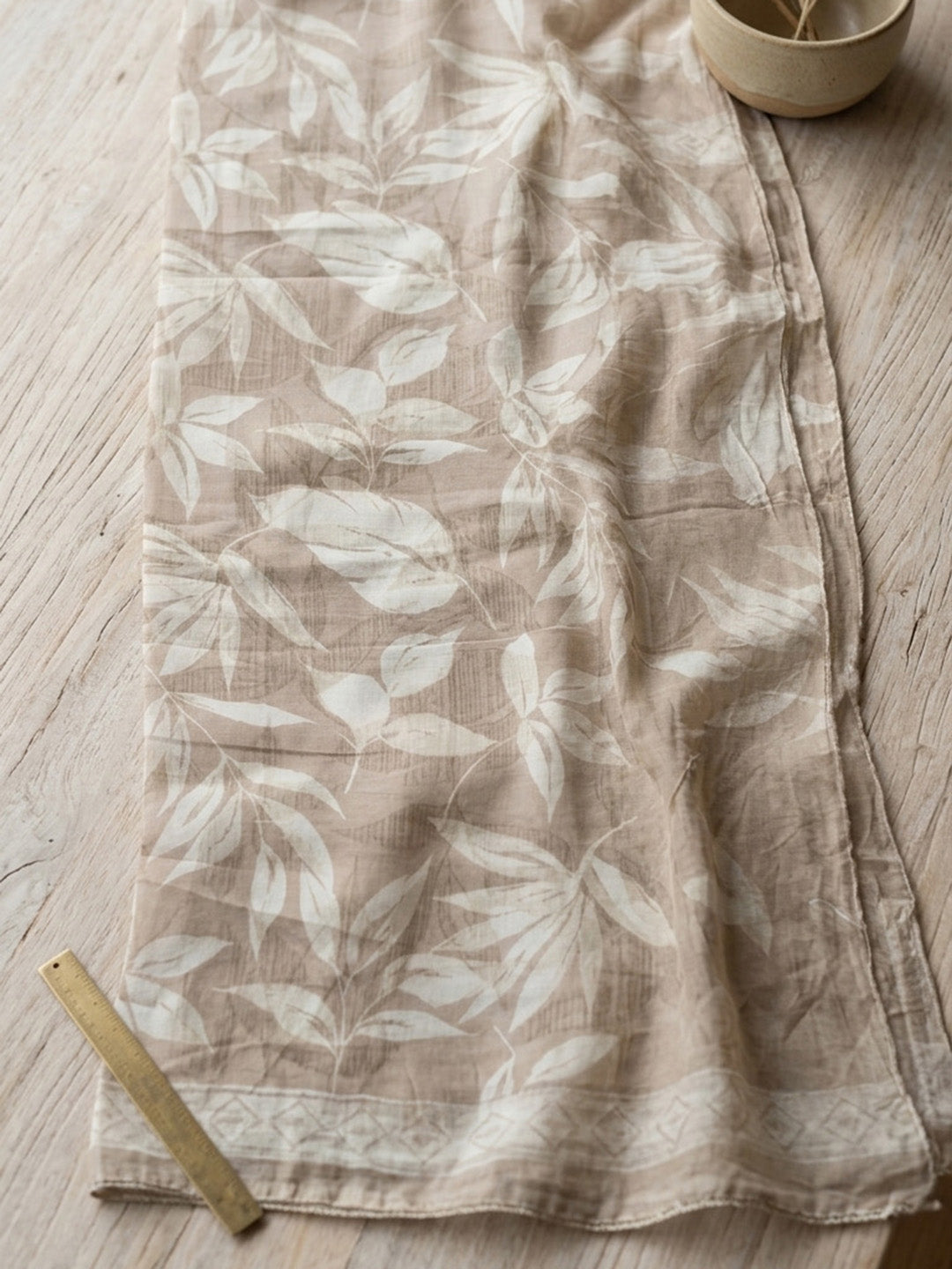 Printed Cotton Blend Unstitched Suit With Pant &amp; Dupatta