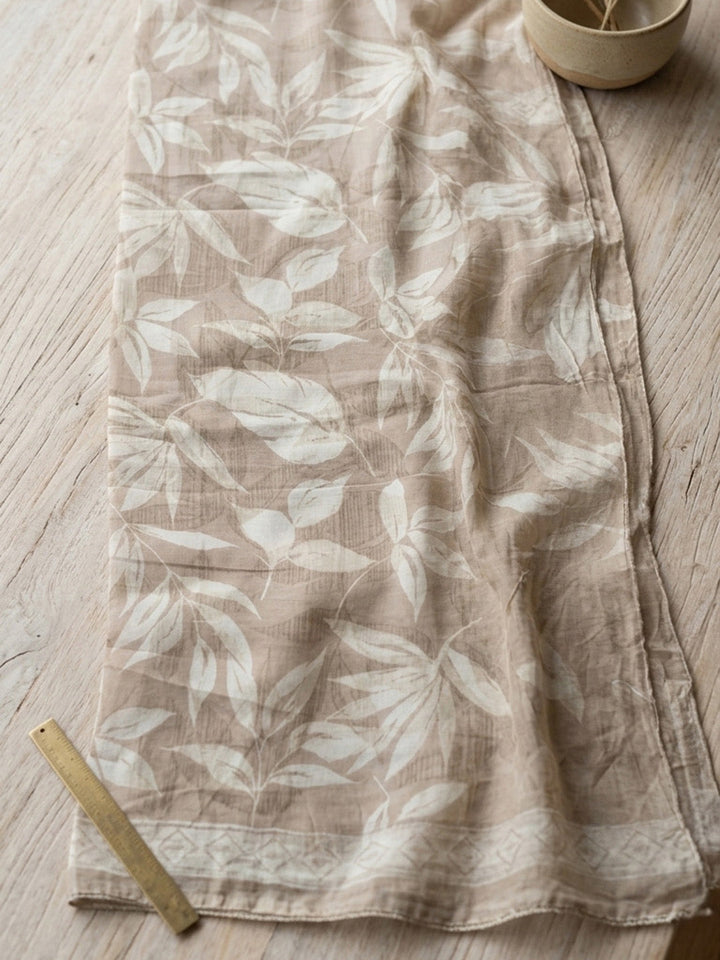 Printed Cotton Blend Unstitched Suit With Pant &amp; Dupatta