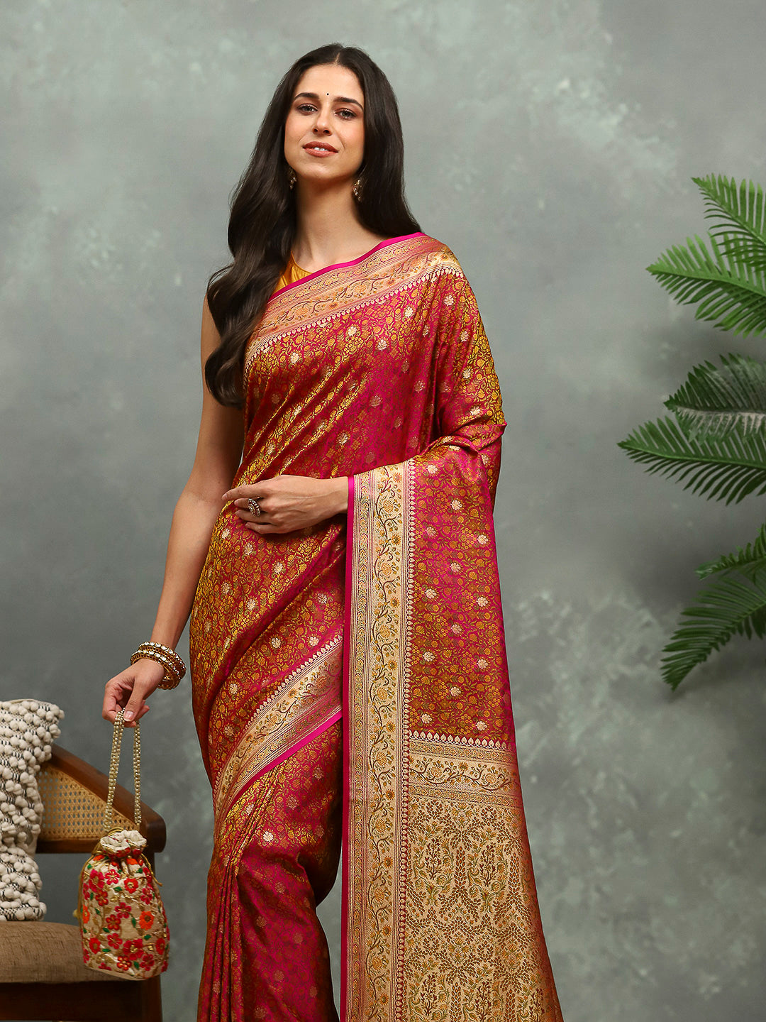 Jamavar Banarasi Woven Saree
