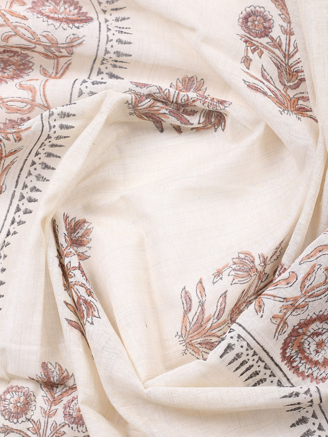 Printed Cotton Blend Unstitched Suit With Pant &amp; Dupatta