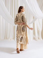 Printed Cotton Blend Kurta With Pants