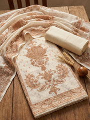 Printed Cotton Blend Unstitched Suit With Pant & Dupatta