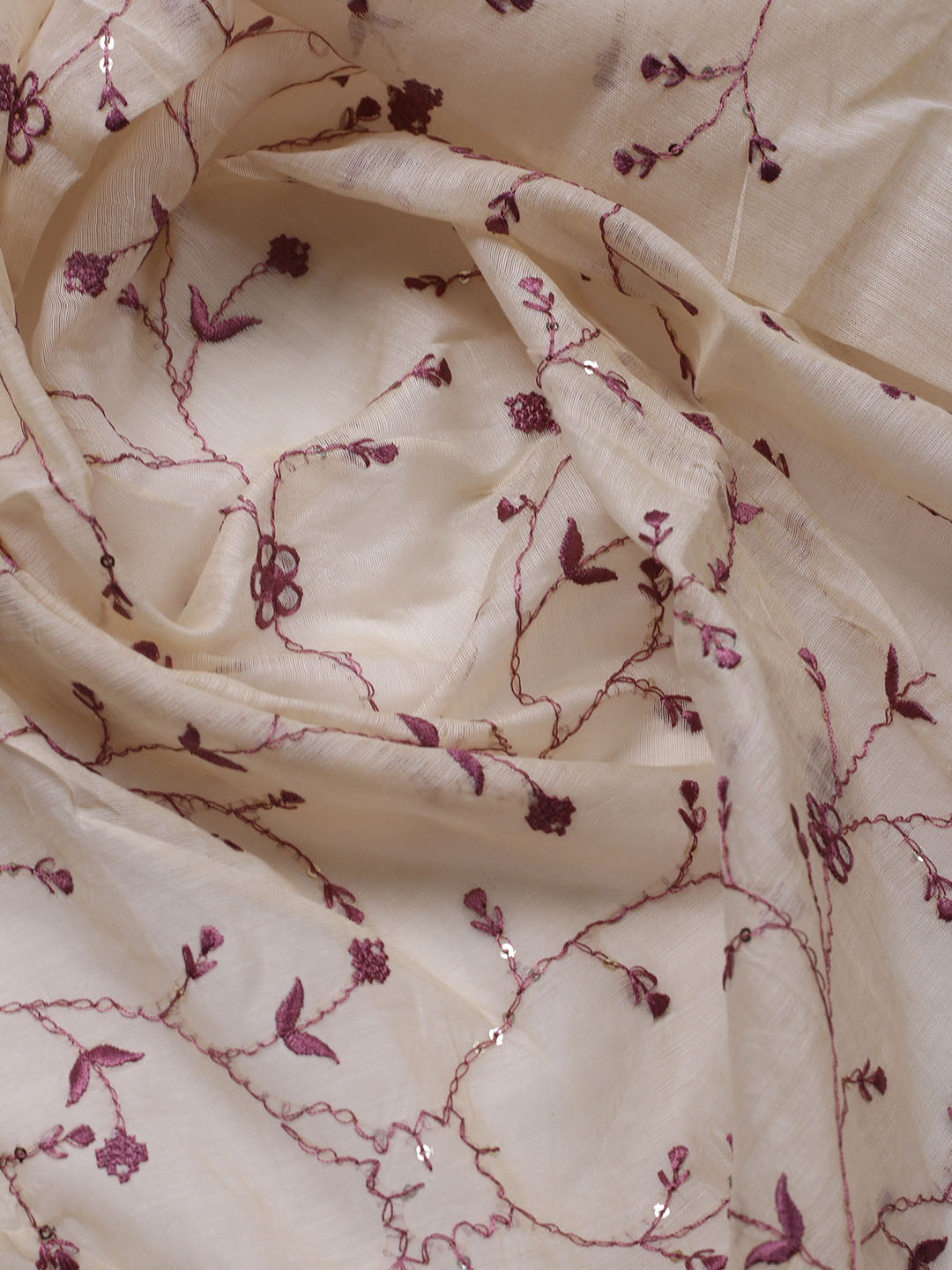 Neck Embroidered Cotton Blend Unstitched Suit With Dupatta