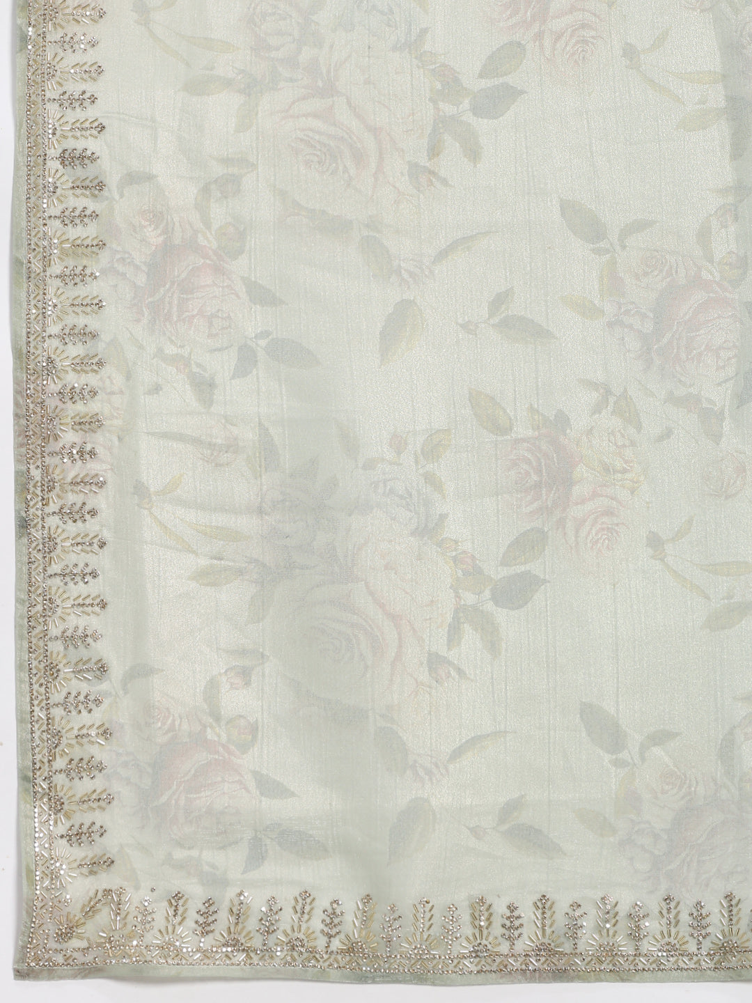 Cutdana Embroidered Chiffon Saree