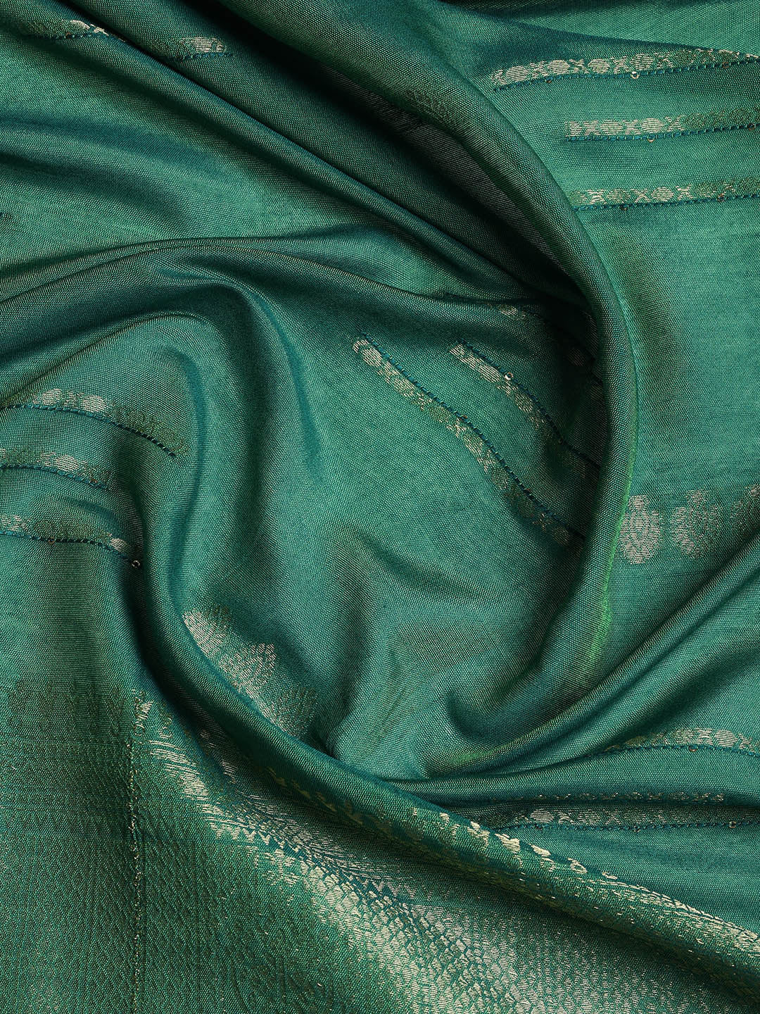Embroidered Chanderi Unstitched Suit With Dupatta