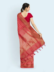 Zari Jaal Art Silk Woven Saree